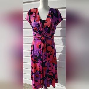 1990s R&M RICHARDS Floral Midi Dress!!!!!